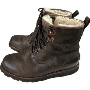 UGG Men's Hannen UGGpure-Lined Leather Waterproof Combat Boots